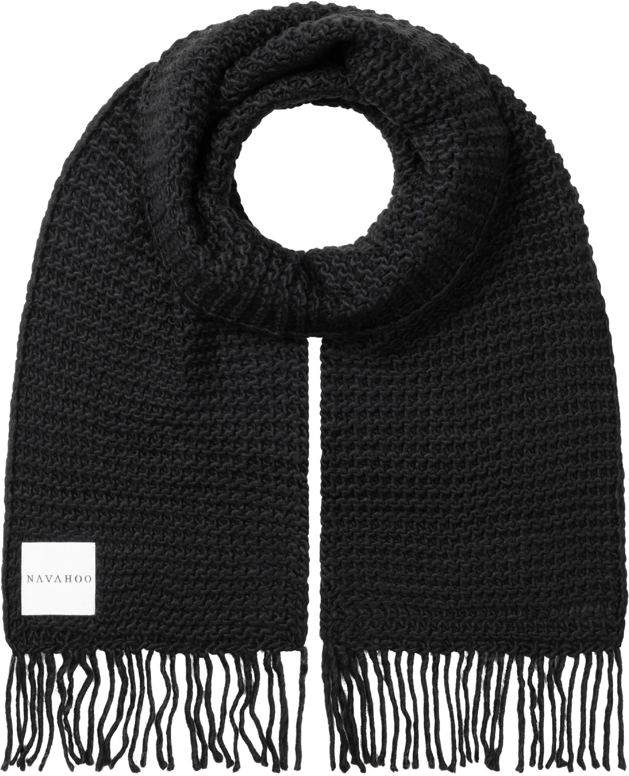 Strickschal NAVAHOO "Strickschal Kuschelpärchen 14", Damen, Gr. M, schwarz, Obermaterial: 100% Polyacryl PAN., Modetücher Strickschal