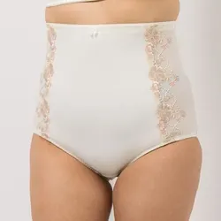LITTLE ROSE Highwaist-Slip Mikrofaser Stickereidetail an der Seite