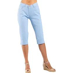 ELLENOR Twill-Capri-Hose 3/4 für Damen