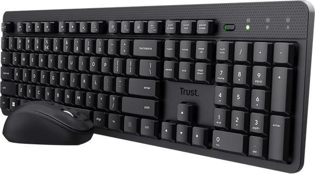 Trust Ody II Membraan toetsenbord met muis, QWERTY, Zwart
