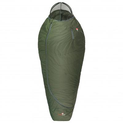 Grüezi Bag - Biopod Wolle Survival XXL Wide - Kunstfaserschlafsack Gr 205 cm Grün