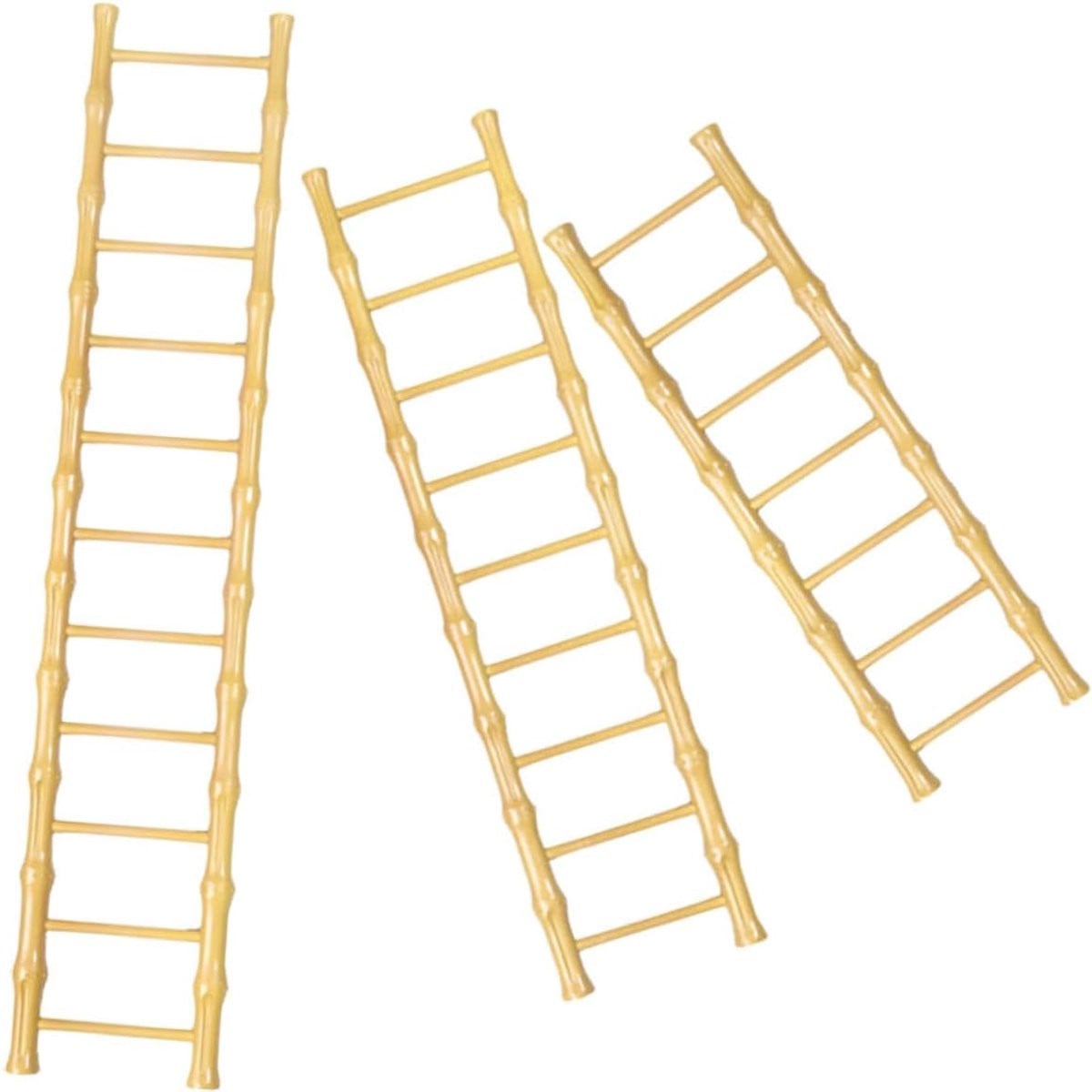 Set van 3 houten mini ladder ornamenten voor huisdecoratie