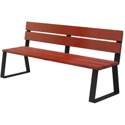 Rossignol 51966 Sitzbank BALLADE Holz Mangangrau zur Bodenverankerung geeignet, pulverbeschichtes Gestell