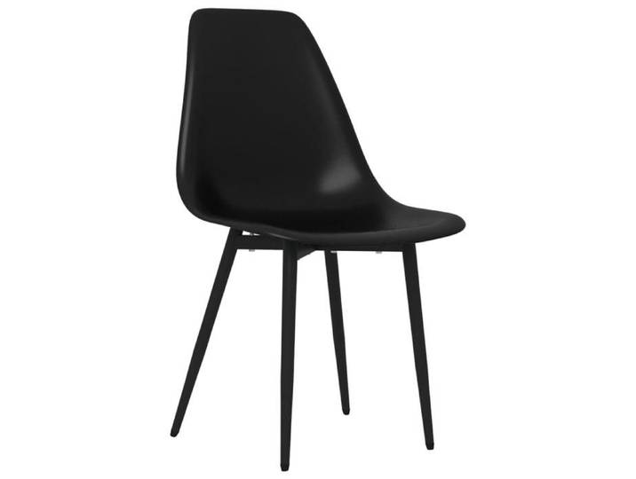 Noir Lot de 2 Chaises à manger - Style - MODERNE - n - MODERNE Chaises à manger lot de 2 noir PP 79306