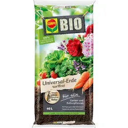 Compo Bio Universal-Erde, torffrei, 40 l - braun