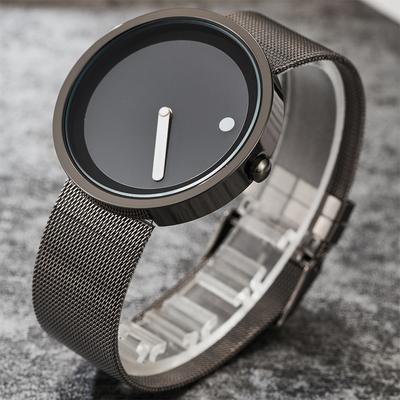 Fashion Sheath Paidu Mens Stainless Steel Watch Sleek Quartz Wristwatch For Everyday Style full Black Mesh Belt