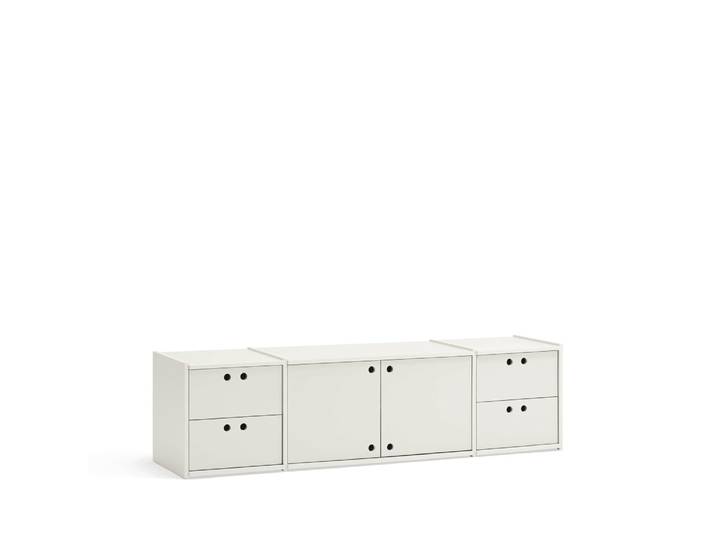 Meuble TV 2 portes 4 tiroirs 157x42 cm