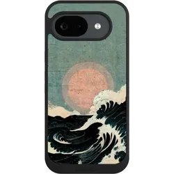 Nivocase Handyhülle für Google Pixel 10a Hülle NIVOpure Case Schwarz Kunst Meer Welle (Google Pixel 10a), Smartphone Hülle, Schwarz