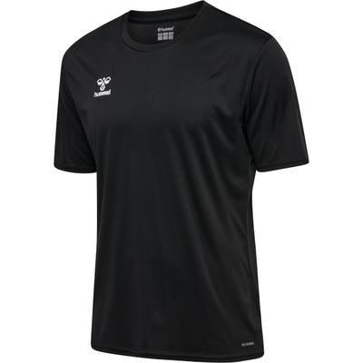 Trainingsshirt HUMMEL "HMLESSENTIAL JERSEY S/S", Damen, Gr. M, schwarz, Trikot, Obermaterial: 100% Polyester, unifarben, Basic normal, Rundhals, Shirts, Kurzarm-Design, mit Rundhalsausschnitt, in Trikot-Qualität