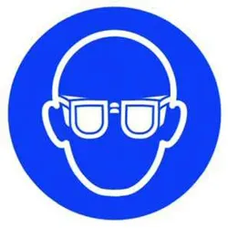 Gebotszeichen Augenschutz, blau, 1 Aufkleber