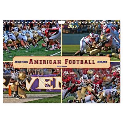 American Football - athletisch und riskant (Wandkalender 2026 DIN A4 quer), CALVENDO Monatskalender