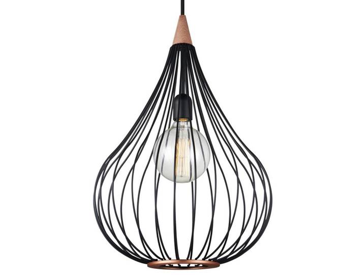 Drops Suspension Ø38 Black/Dark Wood - Halo Design - Salon / séjour - Métal