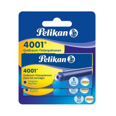 Pelikan Tintenpatronen 4001® mit 2 x 5er Set Großraum-Patronen, Königsblau