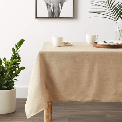 Violet Linen European Solid Linen Look Pattern Tablecloth