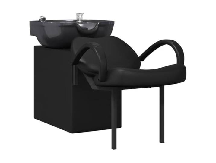 vidaXL Shampoo Stuhl Schwarz 136 x 60 x 92 cm PVC