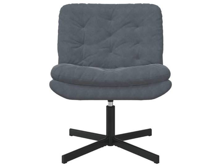 Fauteuil relaxant pivotant 1 PC - POUR 1 PERSONNE - Gris foncé 63x75x76 cm Velours V6