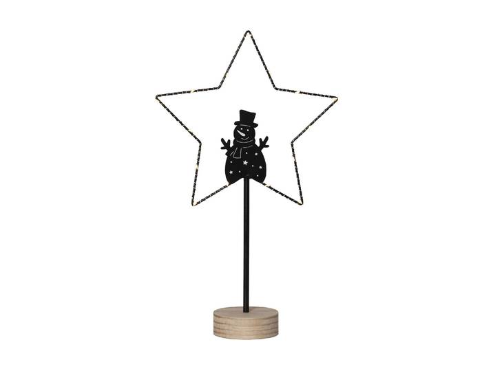 LED Dekolicht Schneemann Glimta 15 LED , schwarz, Leuchten, LED Dekolicht