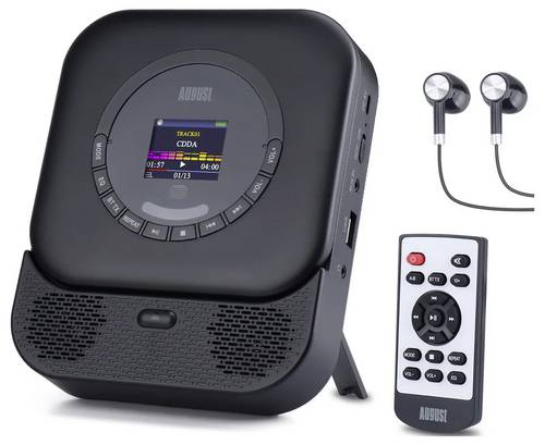 August SE15B MP3-Player Schwarz Bluetooth, Lautsprecher