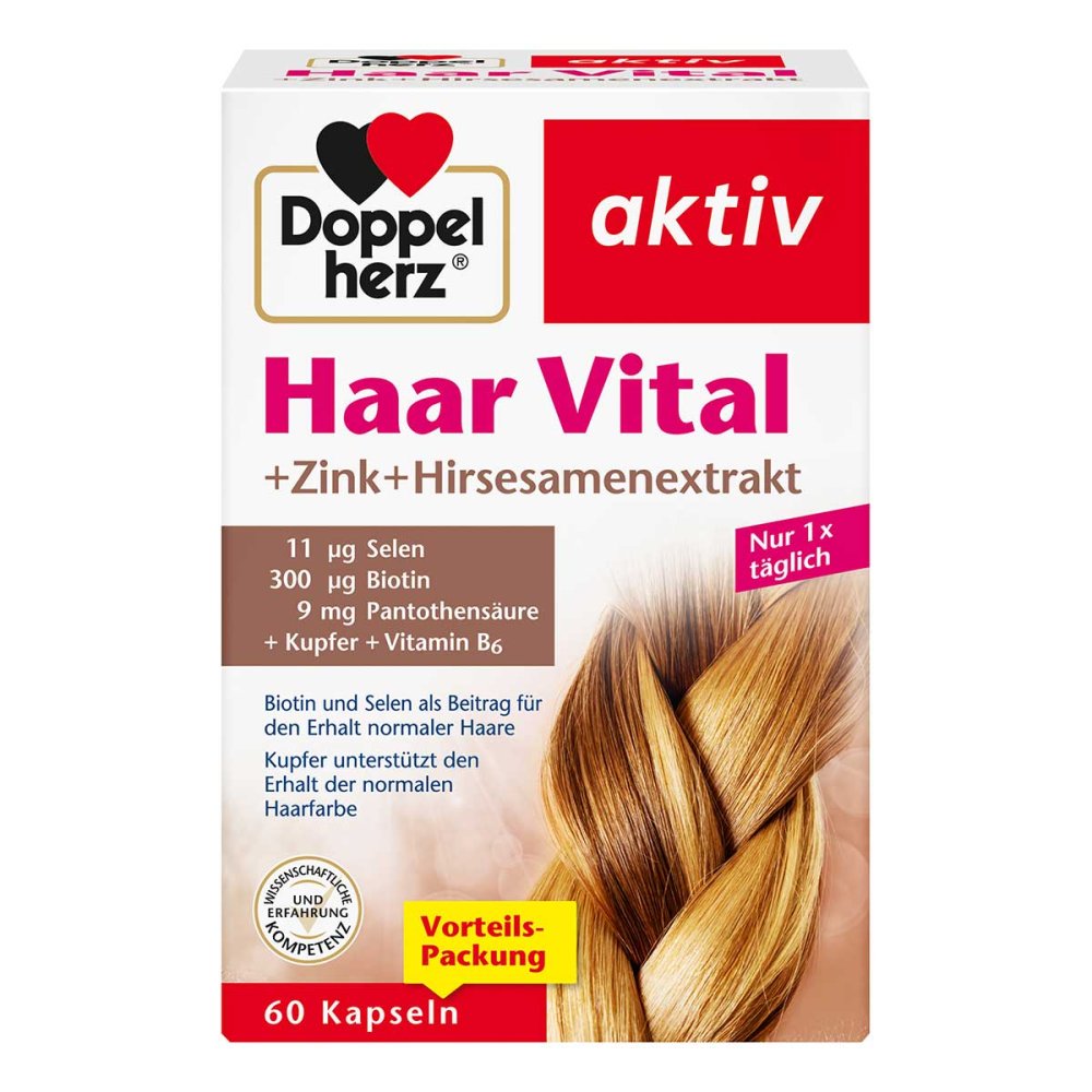 Queisser Pharma GmbH & Co. KG Doppelherz Haar Vital+Zink+Hirse Kapseln 19760268