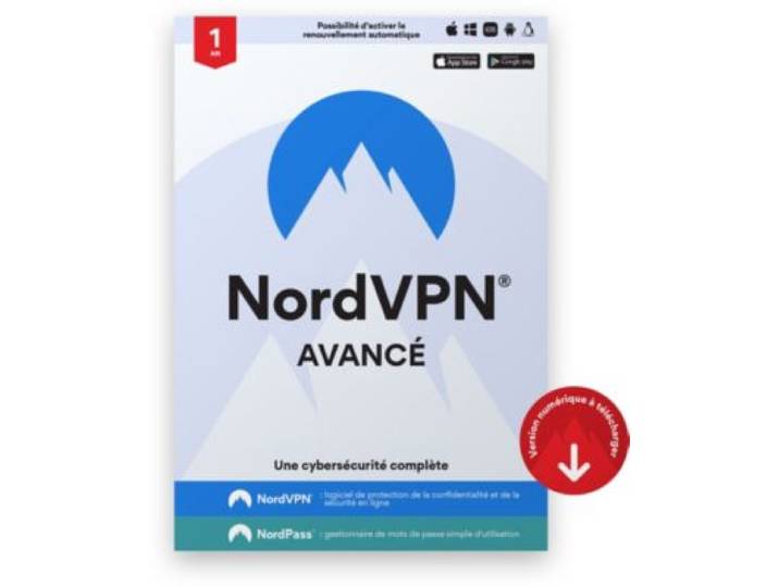 Nordvpn - Esd Avancé Pack 1 An De Cybersécurité