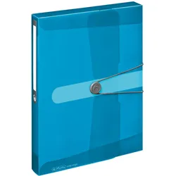 herlitz Heftbox 4 cm DIN A4 transparent blau