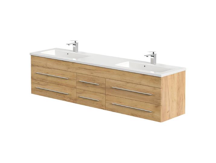 Meuble double vasque Geant 200cm Bois/Imitation chêne