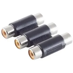 Adapter, 3 Cinchbuchsen auf 3 Cinchbuchsen