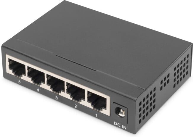 DIGITUS Commutateur Gigabit 5 ports DN-80202-1 Boîtier métallique sans ventilateur (DN-80202-1)