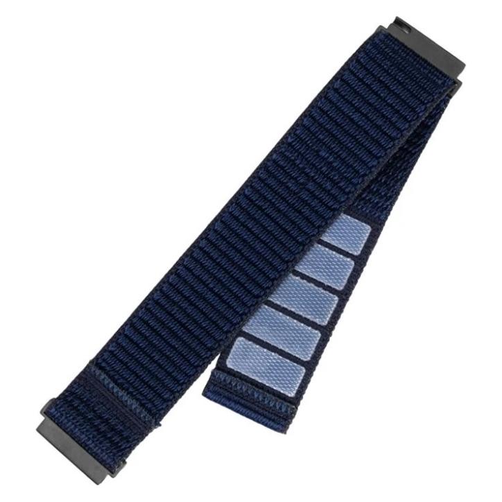 Fixed Nylon-Sportarmband mit Schnellverschluss 22 mm für Smartwatch, dunkelblau (22 mm, Nylon) (FIXNST2-22MM-DBL)