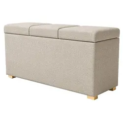 BODYFLEX BOXSPRING Ankleidebank TOSKANA inkl. Stauraum Serie Premium Deckel mit Gasfedern