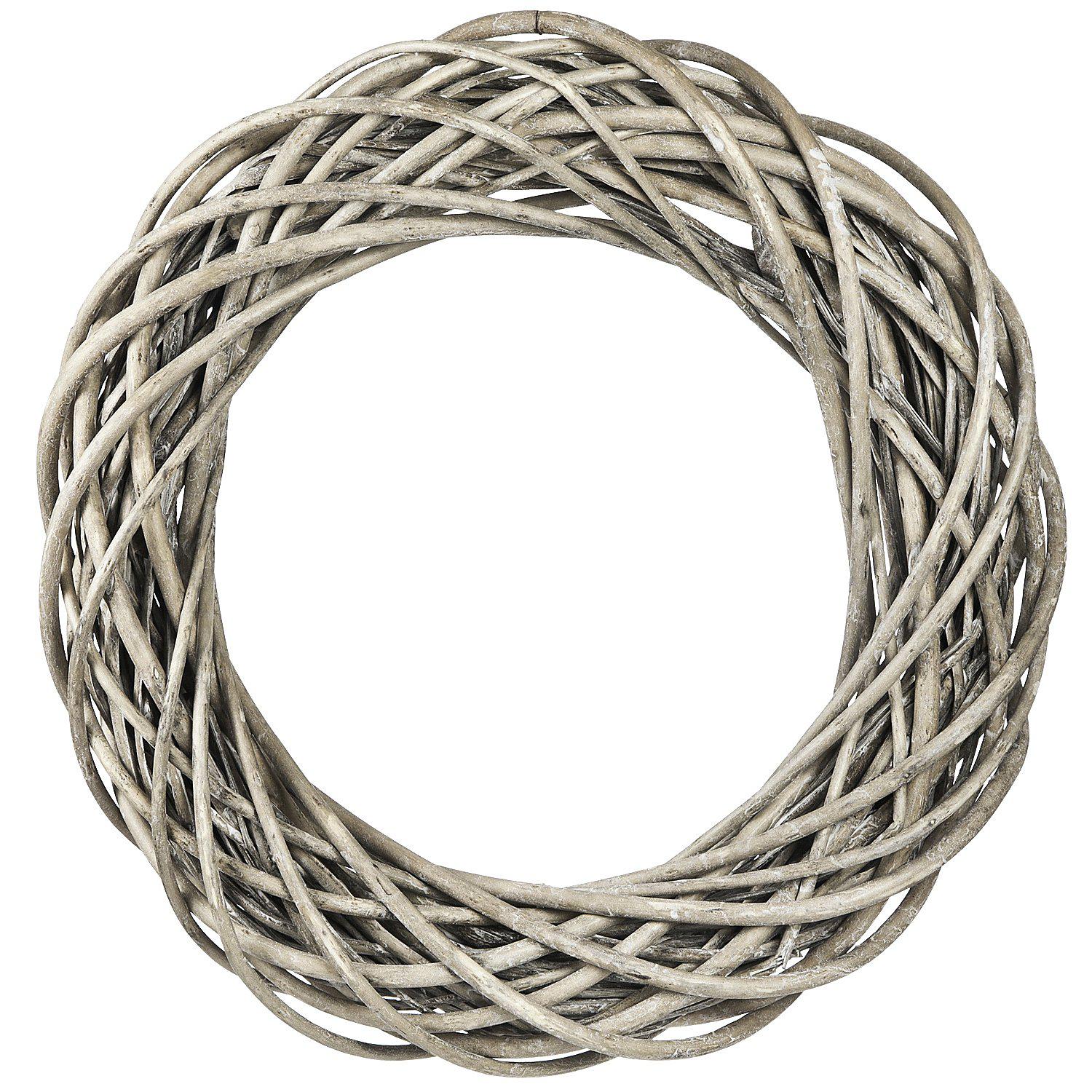 Weidenkranz, grau, 50 cm Ø