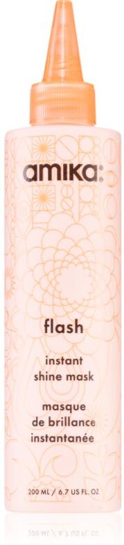 amika Flash Instant Shine Mask masque hydratant cheveux pour des cheveux brillants et doux 200 ml