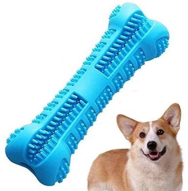 Uplifted Finds Soft Rubber Dog Toothbrush Chew Stick For Small And Medium Dogs m blue