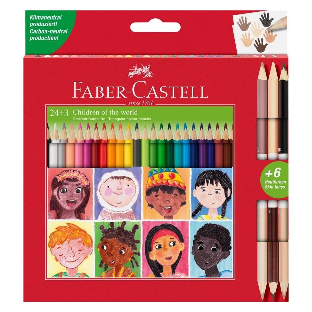Faber-Castell Triangular pencils 24 pcs + 3 skintones (511515) (27x) (511515)