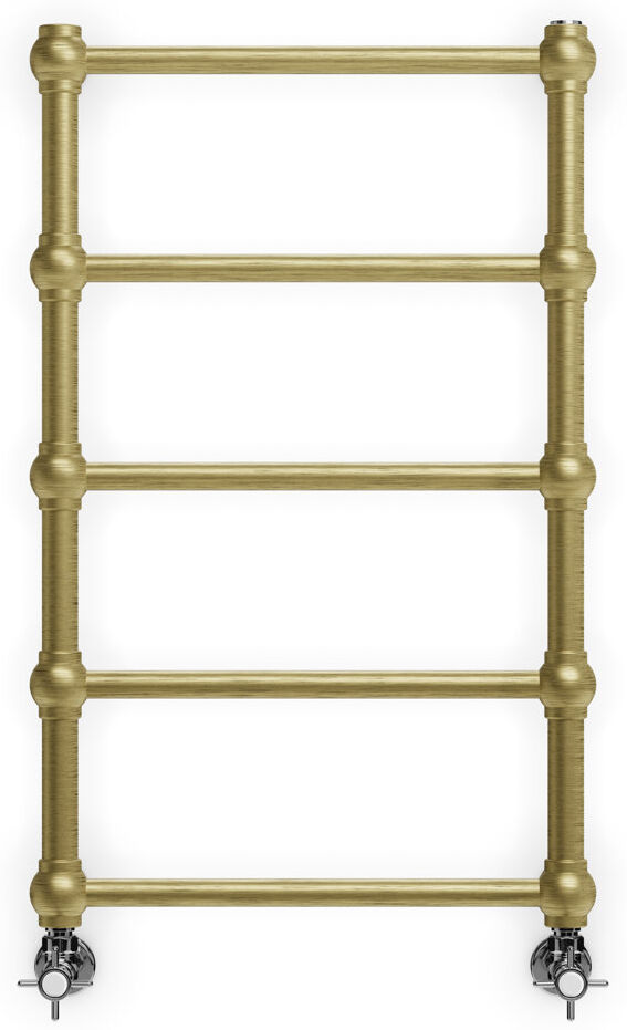 Terma Retro Traditional Heated Towel Rail Brass 80cm H x 50.4cm W x 10.2cm D