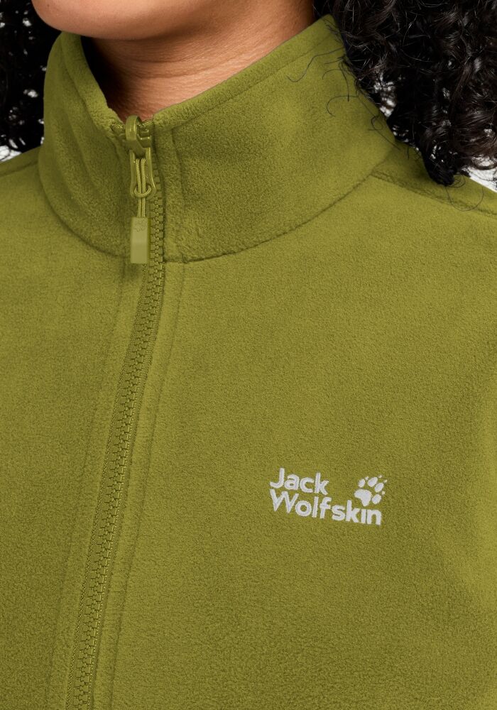 Fleecejacke JACK WOLFSKIN "TAUNUS 200 FZ W", Damen, Gr. S (36), grün (khakigrün), Obermaterial: 100% POLYESTER. Futter: 100% POLYESTER, Jacken Fleecejacke, mit 3-in-1 System-Kompatibilität, aus Polyester khakigrün S (36)