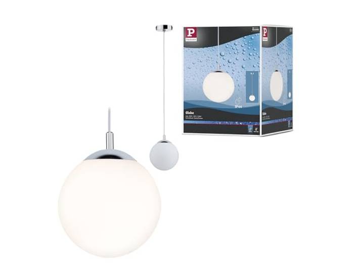 Paulmann Globe Pendelleuchte IP44 max 20W E27 Satin/Chrom
