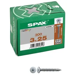 SPAX Rückwandschrauben »T10 Flachkopf WIROX« 3 x 25 mm 300 Stück