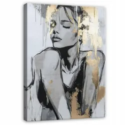 LEINWANDBILD Abstrakt Frau Modern Wohnzimmer 120x80