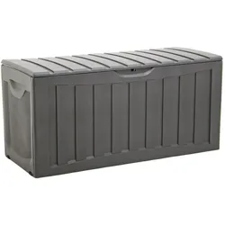 vidaXL Truhe Schwarz 118x53x57 cm Polypropylen