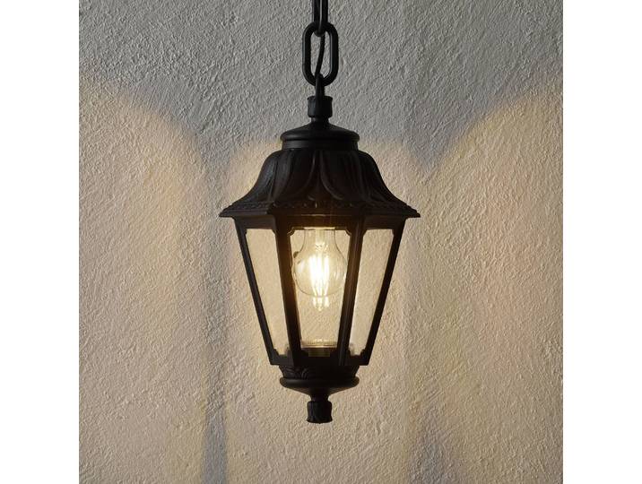 Fumagalli LED-Hängelampe Sichem Anna 6W 2.700K schwarz/klar, schwarz, Kunststoff