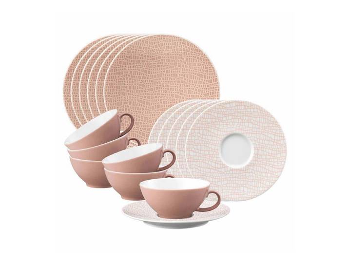 Seltmann Weiden Teeservice Life Fashion Teeservice 18-tlg. (18-tlg), 6 Personen, Porzellan