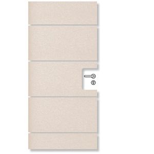 aixFOAM Akustikplatte DOORIE, Tür-Außenseite, Set, 86 x 198,5 x 5 cm, Filz & Schaumstoff, cremeweiß