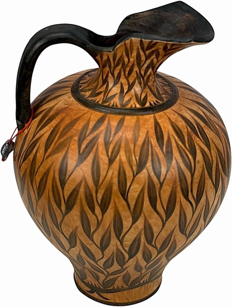 Griekse Minoïsche Keramische Kruik - Decoratieve Vaas - Multicolor - Hoogte: 17 cm