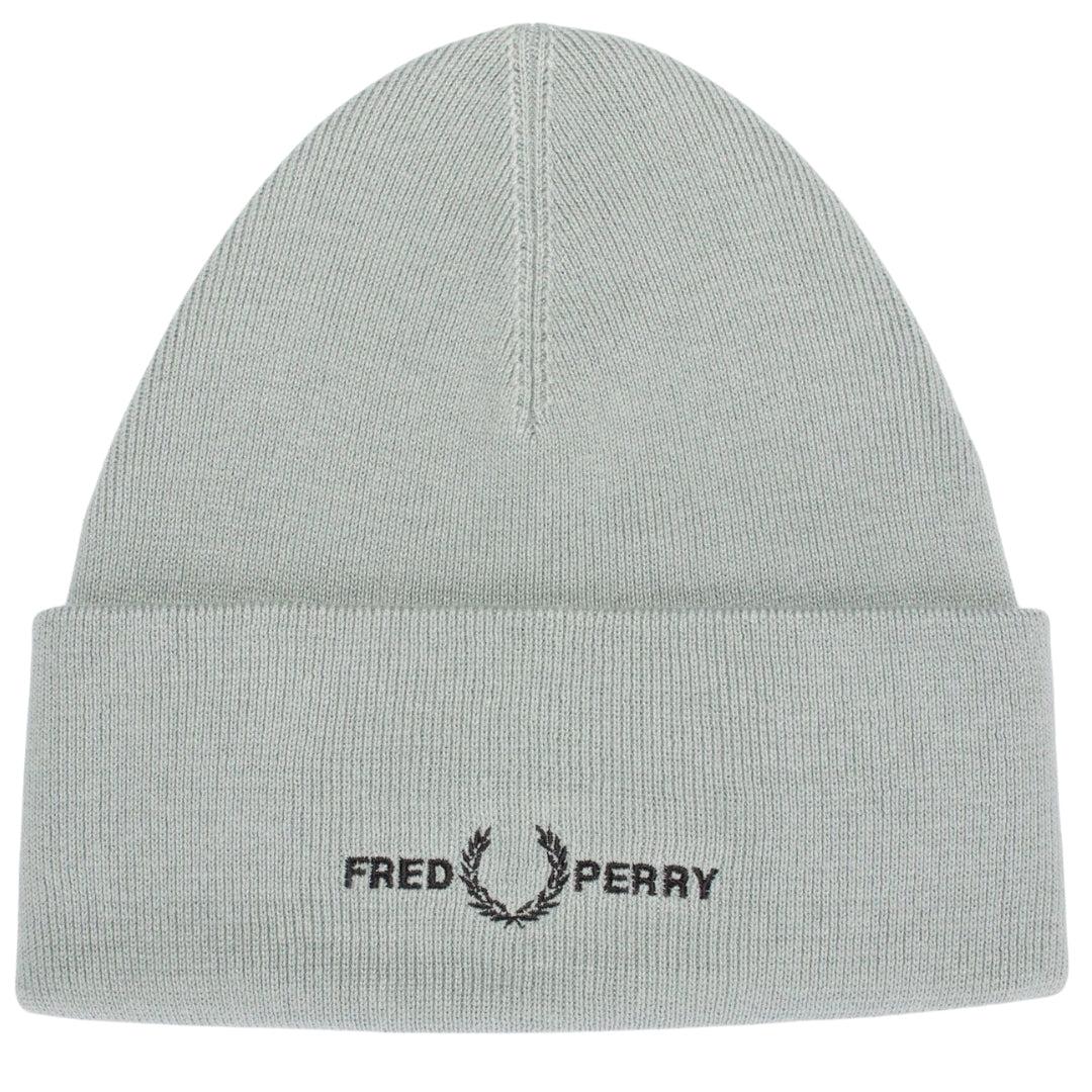 Fred Perry grafisch logo zilverblauwe muts