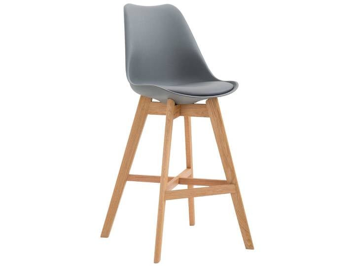 TPFLiving Barhocker Canada Gestell Natura Kunststoff - Grau
