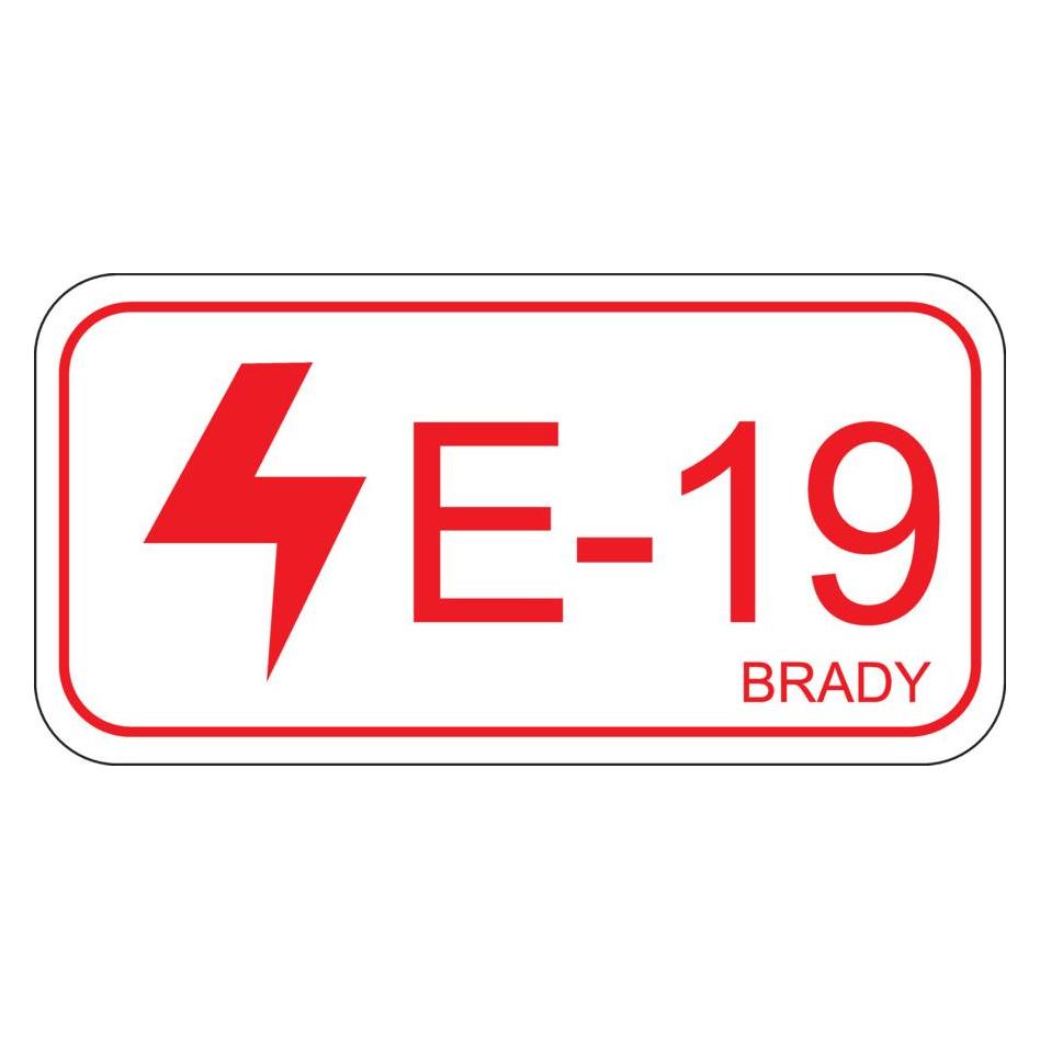 Brady Etiketten für Energiequellen, elektrischer Bereich (ENERGY TAG-E-19-75X38MM-SA/5)