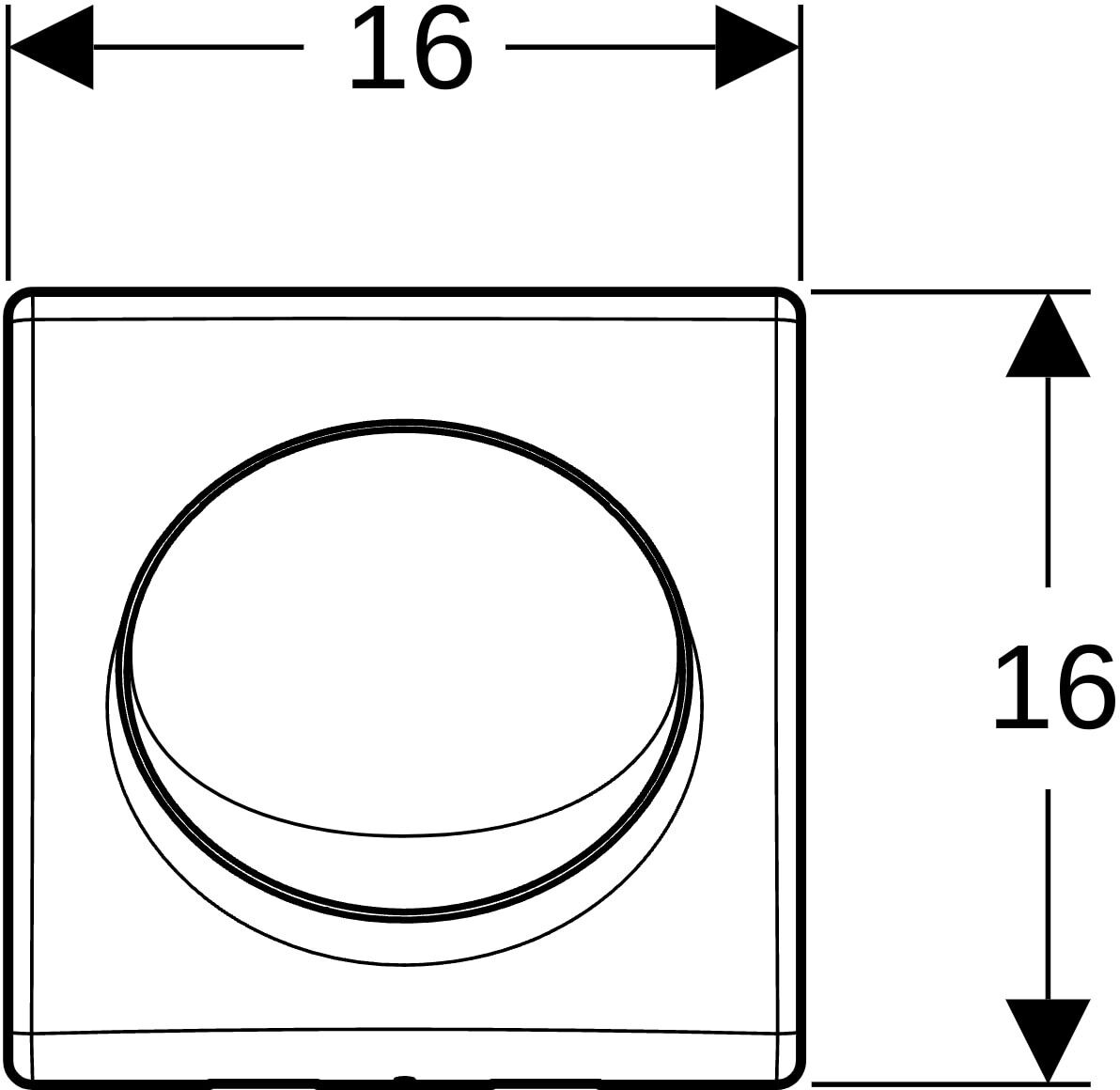 Geberit HyBasic Urinal-Handauslösung weiß-alpin pneumatisch Kunststoff 115820115