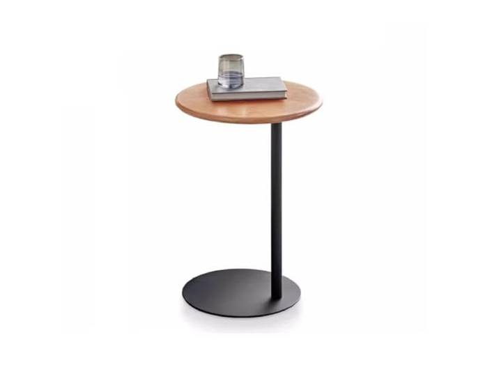 YCCHAH Wohnzimmermöbel Massivholz Beistelltisch Sofa klein rund modern minimalistisch Balkon C-Form Kaffee Getränke Beistelltische Wohnzimmer (A)