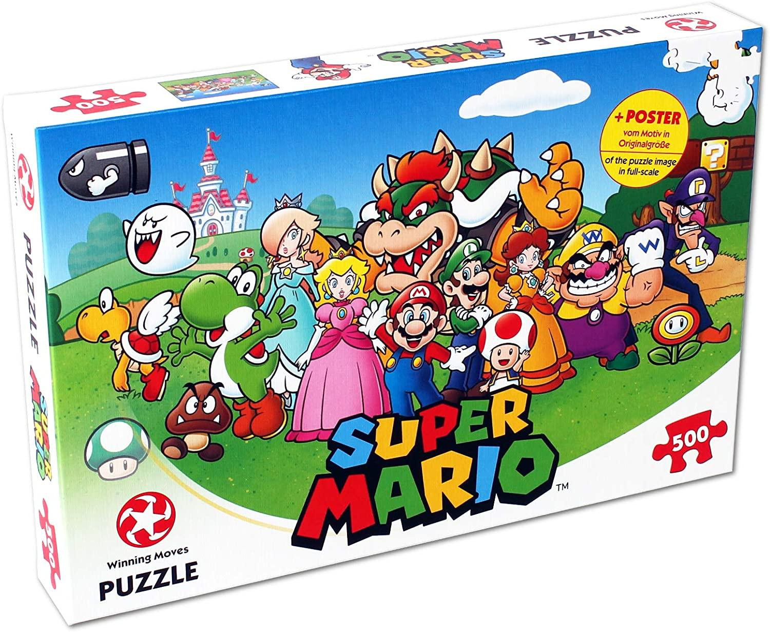 Winning Moves Puzzle van Super Mario - Mario en zijn vrienden (500 stukjes)